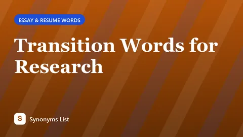 Transition Words for Research