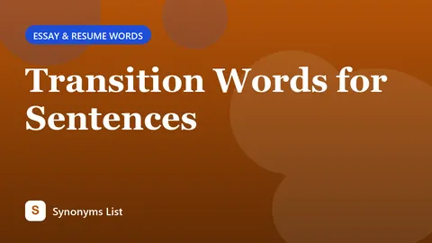 Transition Words for Sentences