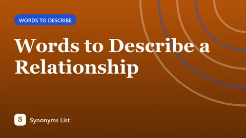 Words to Describe a Relationship