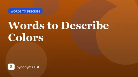 Words to Describe Colors