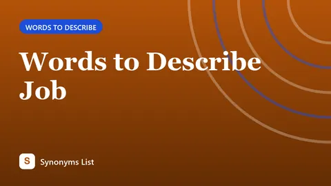Words to Describe Job