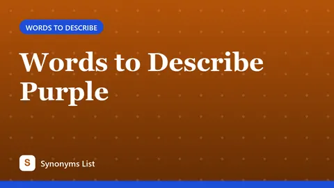 Words to Describe Purple