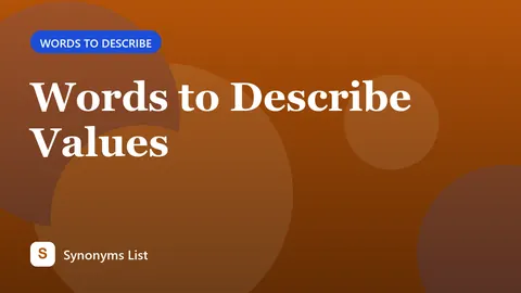 Words to Describe Values